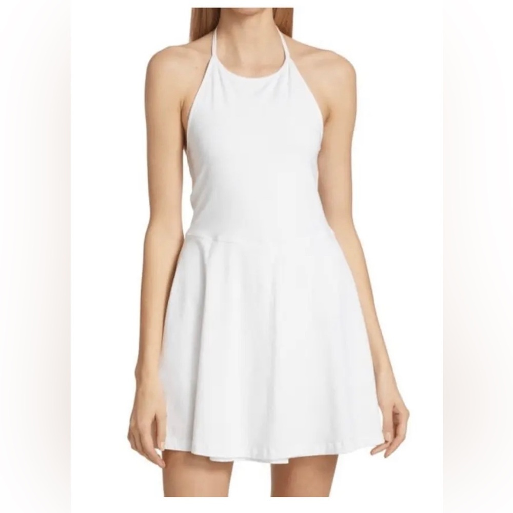 ATM Anthony Thomas Melillo White Halter Mini Dress
